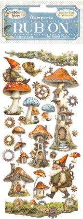 Stamperia Rub-On 10,16 x 21,6 cm Hidden Grove Mushroom House