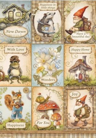 Preview: Stamperia A4 Rice Paper Selection Reispapier Set Hidden Grove