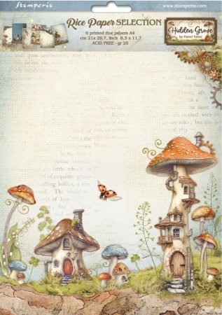 Stamperia A4 Rice Paper Selection Reispapier Set Hidden Grove