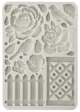 Stamperia A5 Silicon Mould House of Roses Fence