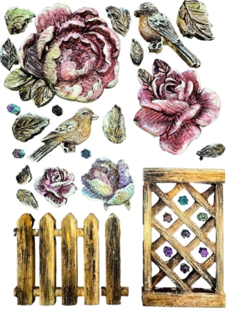 Preview: Stamperia A5 Silicon Mould House of Roses Fence