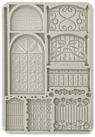 Stamperia A5 Silicon Mould House of Roses Fence and Door