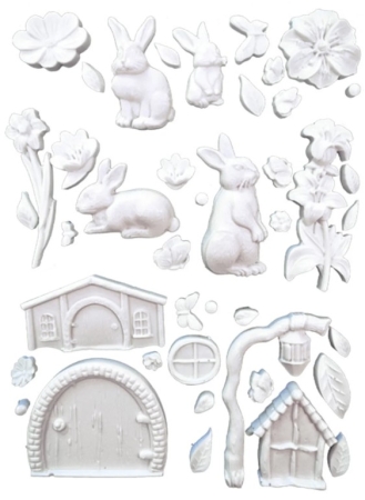 Preview: Stamperia A5 Silicon Mould Rabbit and Flowers