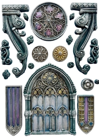 Preview: Stamperia A5 Silicon Mould Master of Magic Gothic Architecture Elements