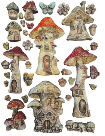 Preview: Stamperia A5 Silicon Mould Hidden Grove Mushroom House