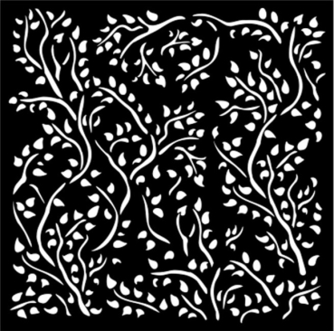 Stamperia Thick Stencil Schablone 12 x 12 cm House of Roses Branch Pattern