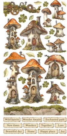 Preview: Stamperia 6 x 12 Inch Paper Cut-outs Double Face Hidden Grove
