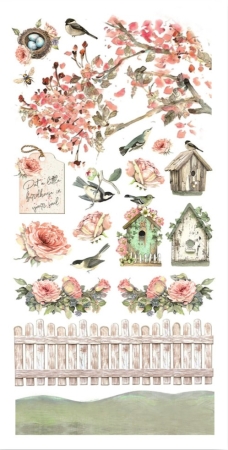 Preview: Stamperia 6 x 12 Inch Paper Cut-outs Double Face House of Roses