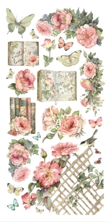 Preview: Stamperia 6 x 12 Inch Paper Cut-outs Double Face House of Roses