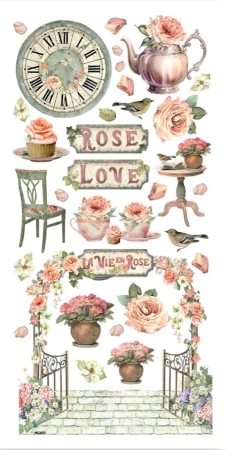 Stamperia 6 x 12 Inch Paper Cut-outs Double Face House of Roses