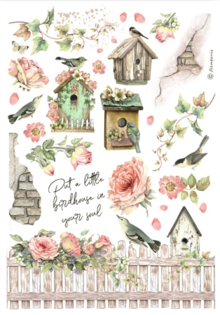 Preview: Stamperia Washi Pad 8 Sheets A5 House of Roses
