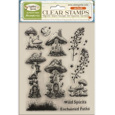 Preview: Stamperia Acrylic Stamp 14 x 18 cm Hidden Grove Mushrooms