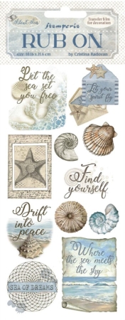 Stamperia Rub-On 10,16 x 21,6 cm Silent Sea Shells