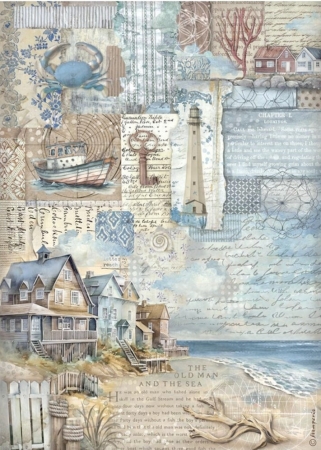 Preview: Stamperia A4 Rice Paper Selection Reispapier Set Silent Sea
