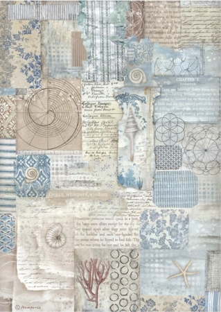 Preview: Stamperia A4 Rice Paper Selection Reispapier Set Silent Sea