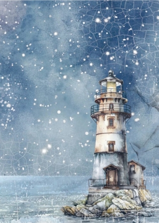 Preview: Stamperia A6 Backgrounds Reispapier Rice Paper Selection 8 Backgrounds Silent Sea