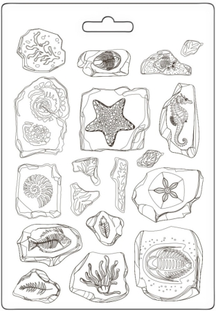 Stamperia Soft Mould A5 Silent Sea Fossils