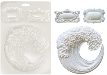 Preview: Stamperia Soft Mould A5 Silent Sea Wave