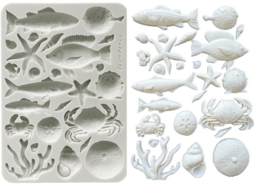 Preview: Stamperia Silikon Mould A5 Silent Sea Shells and Fish