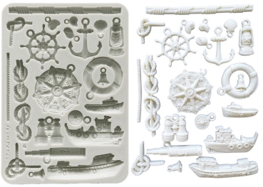 Preview: Stamperia Silikon Mould A5 Silent Sea Rudders and Boats
