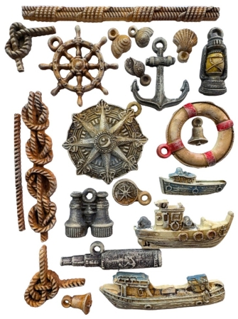 Preview: Stamperia Silikon Mould A5 Silent Sea Rudders and Boats