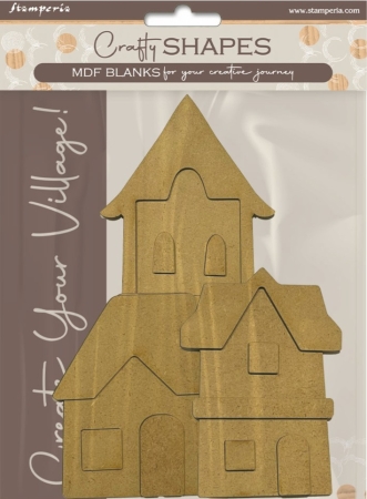 Stamperia Crafty Shapes: Silent Sea House Landscape