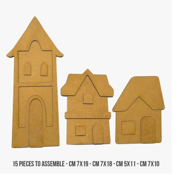 Preview: Stamperia Crafty Shapes: Silent Sea House Landscape