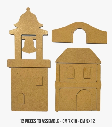 Preview: Stamperia Crafty Shapes: Silent Sea Bell Tower and Bridge Landscape