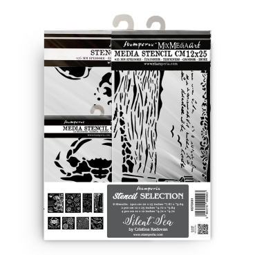 Stamperia Assortment Stencil Silent Sea 8 Stück