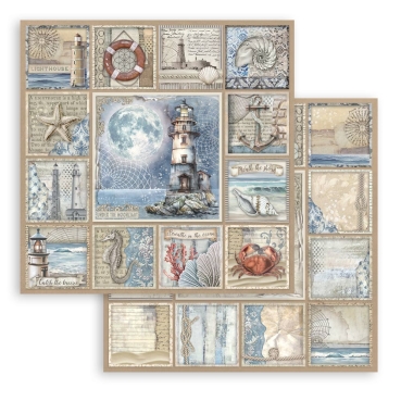 Stamperia 8 x 8 Inch Paper Pad Silent Sea
