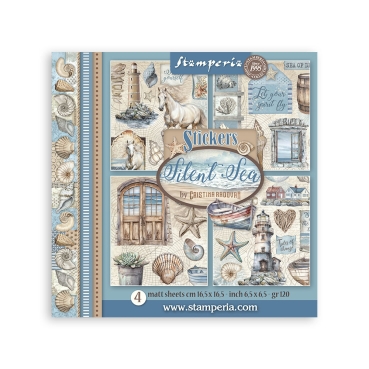 Stamperia Sticker 165 mm x 165 4 Sheets Silent Sea