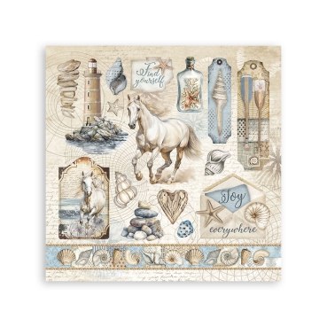 Stamperia Sticker 165 mm x 165 4 Sheets Silent Sea