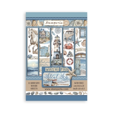 Stamperia Washi Pad 8 Sheets A5 Silent Sea
