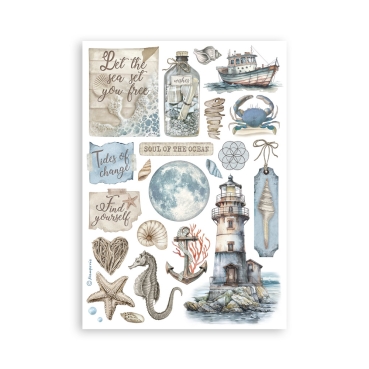 Preview: Stamperia Washi Pad 8 Sheets A5 Silent Sea