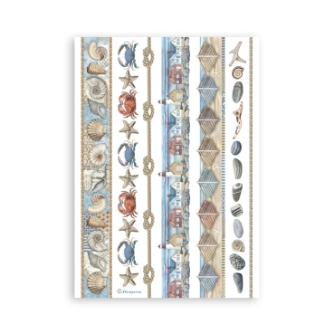 Stamperia Washi Pad 8 Sheets A5 Silent Sea