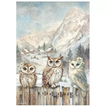 Preview: Stamperia A4 Reispapier Rice Paper Selection The Owl's House