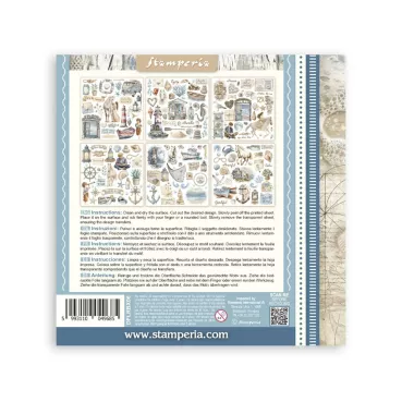 Preview: Stamperia Rub-On 10,16 x 21,6 cm Assortment Silent Sea