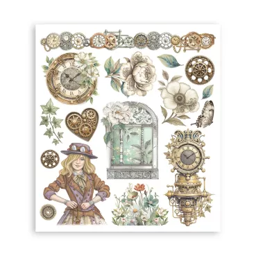 Preview: Stamperia Rub-On Assortment Gardens of Time