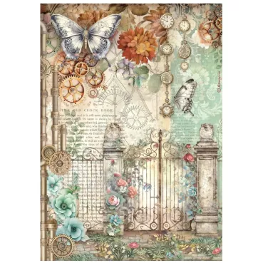 Stamperia A4 Rice Paper Selection Gardens of Time