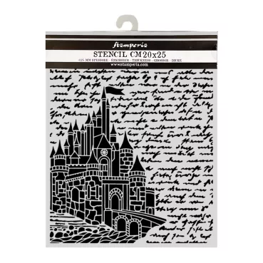 Stamperia Thick Stencils 20 x 25 cm Wonderland Castle