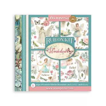 Stamperia Rub-On 15,5 x 15,5 cm Assortment Wonderland