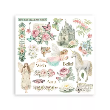 Preview: Stamperia Rub-On 15,5 x 15,5 cm Assortment Wonderland