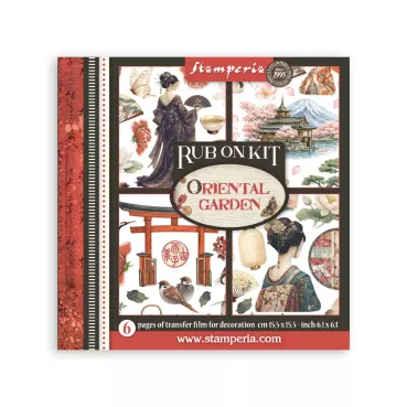 Stamperia Printed Decorative Rub-on Kit for Art and Craft Oriental Garden