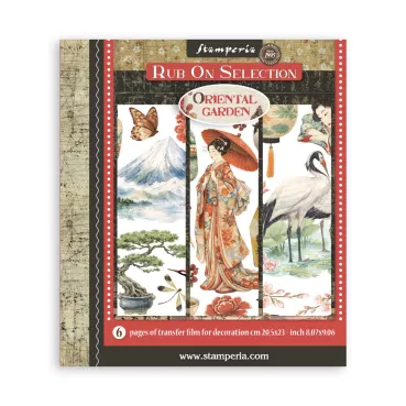 Stamperia Printed Decorative Rub-on Selection for Art and Craft Oriental Garden