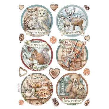 Stamperia A4 Rice Paper Reispapier The Owl's House 6 Rounds