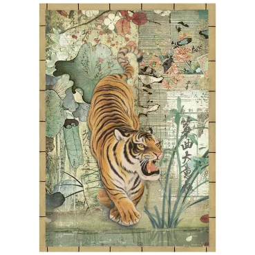 Preview: Stamperia Printed Mini Rice Paper A6 Reispapier for Art and Craft Oriental Garden