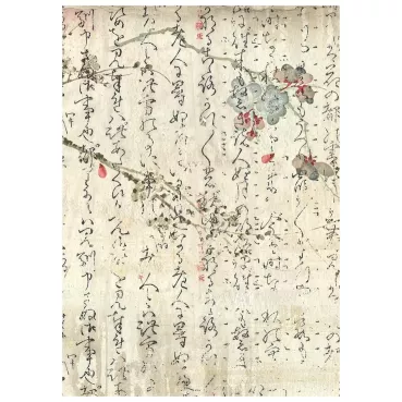 Preview: Stamperia Printed A6 Rice Paper Backgrounds Selection for Art and Craft Oriental Garden