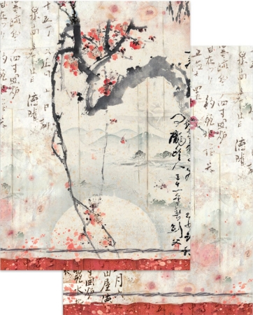 Preview: Stamperia Printed Art Junk Journal Stickers, Cut-outs, Backgrounds for Art and Craft Oriental Garden