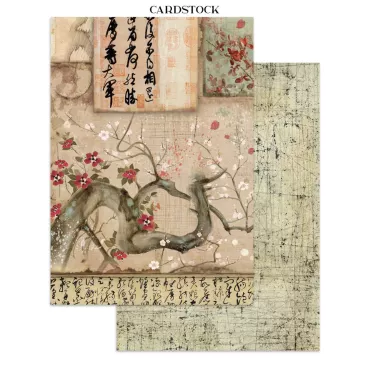 Preview: Stamperia Printed Art Junk Journal Focus Points for Art and Craft A5 Oriental Garden