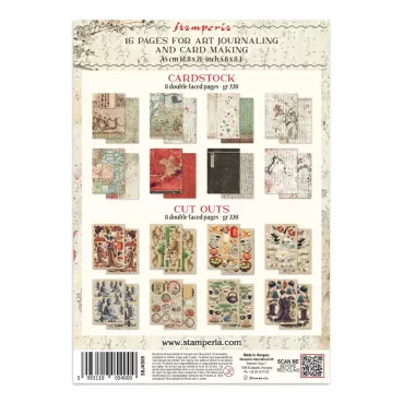 Preview: Stamperia Printed Art Junk Journal Focus Points for Art and Craft A5 Oriental Garden